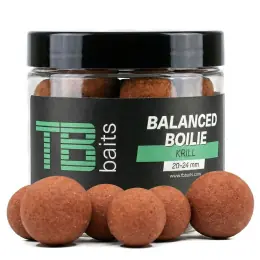 Tovární Cena TB baits - Vyvážené Boilie Balanced + Atraktor Krill 100g 20-24mm