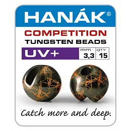 Cenový Hit HANÁK - Wolframové hlavičky UV+ černá & oranžová 3,3mm - 15ks