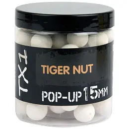 Shimano Plovoucí Boilie TX1 Pop Up Tiger Nut Fluoro White 15mm 80g Nová Kolekce