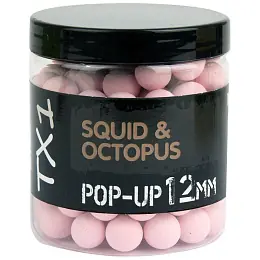 Levný Shimano Plovoucí Boilie TX1 Pop Up Squid & Octopus Washed Out Pink 12mm 50g